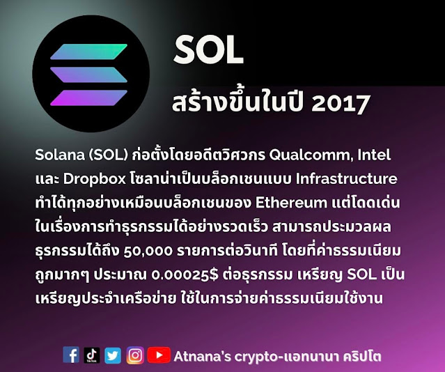 ข้อมูลเหรียญ Solana (SOL)